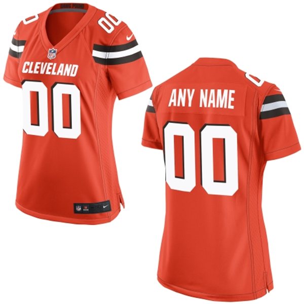 Women's Cleveland Browns Nike Orange Customized 2015 Game Jersey