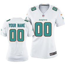 Women's Nike Miami Dolphins Customized 2013 White Limited Jersey