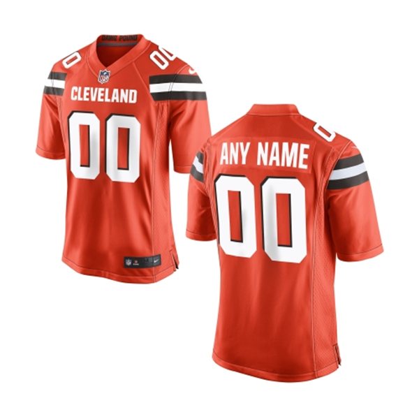 Youth Cleveland Browns Nike Orange Customized 2015 Game Jersey