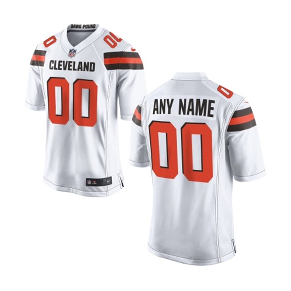 Youth Cleveland Browns Nike White Customized 2015 Game Jersey