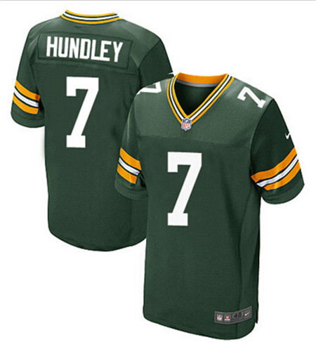 Men's Green Bay Packers #7 Brett Hundley Green Elite Jersey