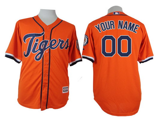 Women's Detroit Tigers Customized 2015 Orange Jersey