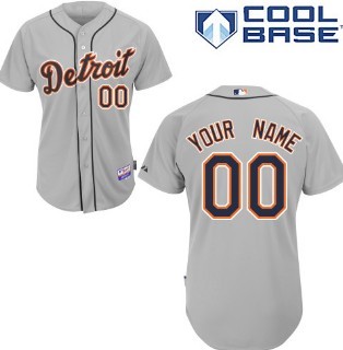 Women's Detroit Tigers Customized Gray Jersey
