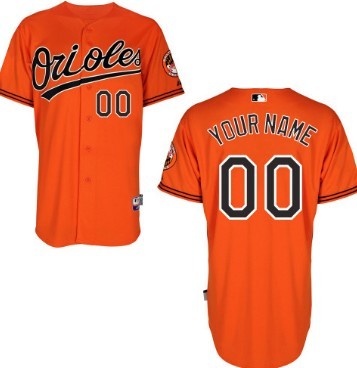 Women's Baltimore Orioles Customized Orange Jersey