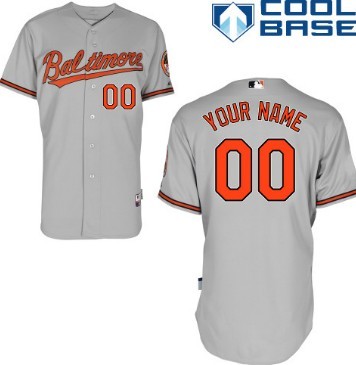 Women's Baltimore Orioles Customized Gray Jersey