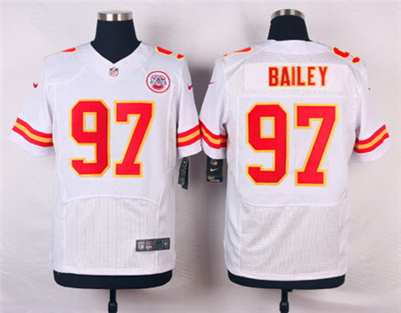 Men's Kansas City Chiefs #97 Allen Bailey White Road Elite Jersey