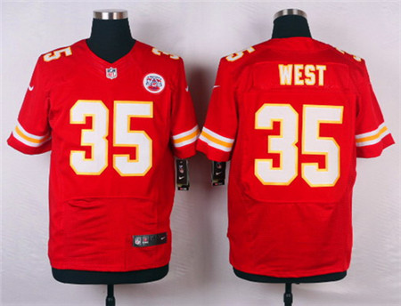 Men's Kansas City Chiefs #35 Charcandrick West Red Team Color Elite Jersey