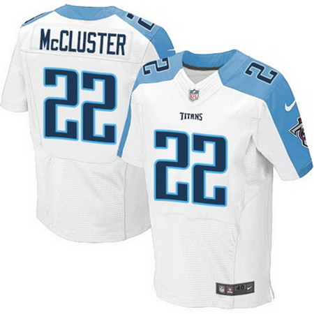 Men's Tennessee Titans #22 Dexter McCluster White Road ke Elite Jersey