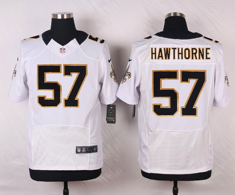 Men's New Orleans Saints #57 David Hawthorne White Road Elite Jersey