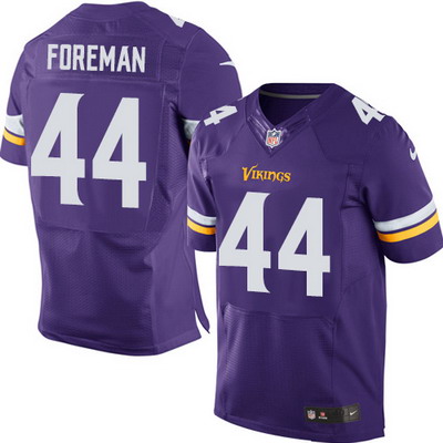 Men's Minnesota Vikings #44 Chuck Foreman Purple Team Color Elite Jersey