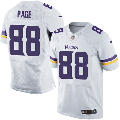 Men's Minnesota Vikings #88 Alan Page White Road Elite Jersey