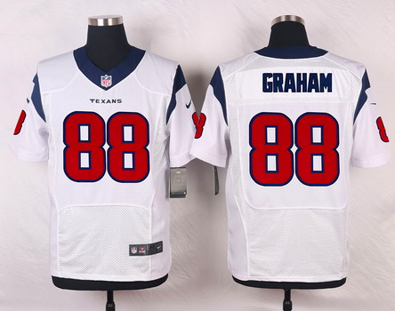 Men's Houston Texans #88 Garrett Graham White Road NFL Nike Elite Jersey