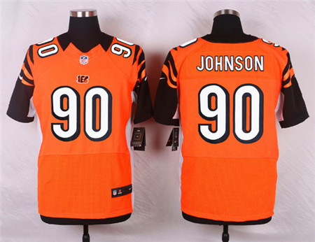 Men's Cincinnati Bengals #90 Michael Johnson Orange Alternate Elite Jersey