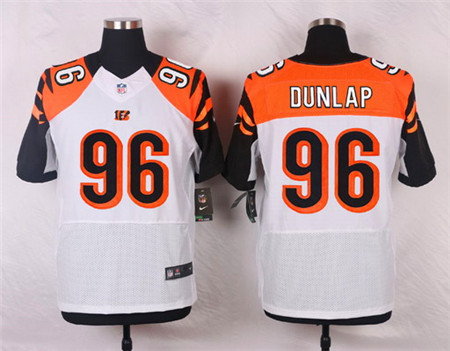 Men's Cincinnati Bengals #96 Carlos Dunlap White Road Elite Jersey