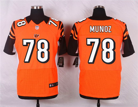 Men's Cincinnati Bengals #78 Anthony Munoz Orange Alternate Elite Jersey