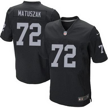 Men's Oakland Raiders Retired Player #72 John Matuszak Black Elite Jersey