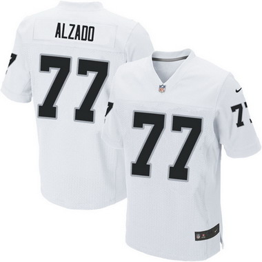 Men's Oakland Raiders Retired Player #77 Lyle Alzado White Elite Jersey
