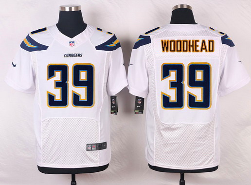 Men's San Diego Chargers #39 Danny Woodhead White Road NFL Nike Elite Jersey