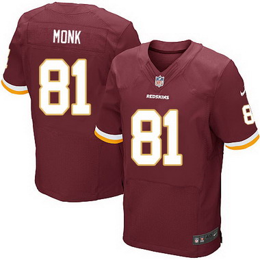 Men's Washington Redskins #81 Art Monk Burgundy Red Team Color NFL Nike Elite Jersey