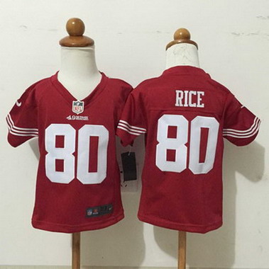 Toddler San Francisco 49ers #80 Jerry Rice Red Team Color NFL Nike Game Jersey