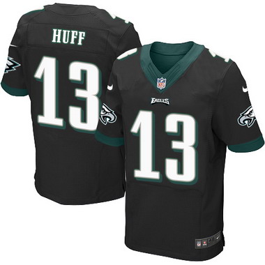 Men's Philadelphia Eagles #13 Josh Huff Black Alternate NFL Nike Elite Jersey