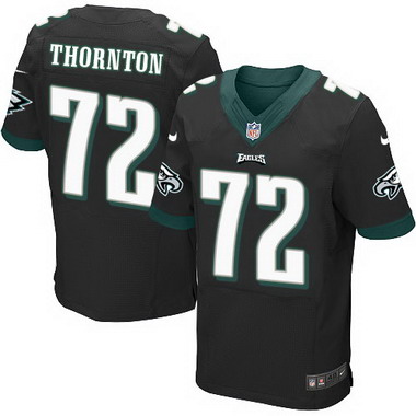 Men's Philadelphia Eagles #72 Cedric Thornton Black Alternate NFL Nike Elite Jersey