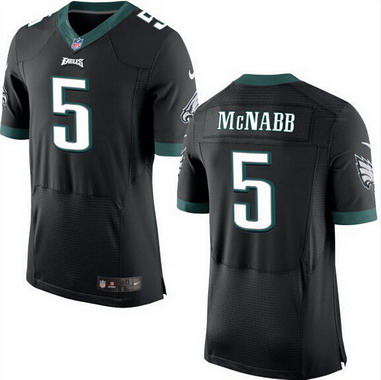 Men's Philadelphia Eagles Retired Player #5 Donovan McNabb Black Elite Jersey