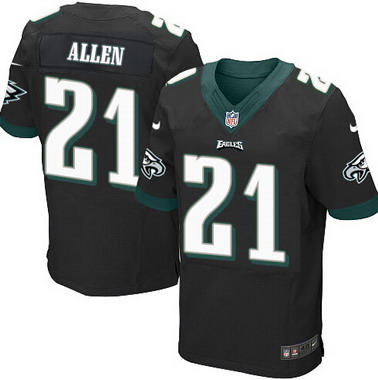 Men's Philadelphia Eagles Retired Player #21 Eric Allen Black Elite Jersey
