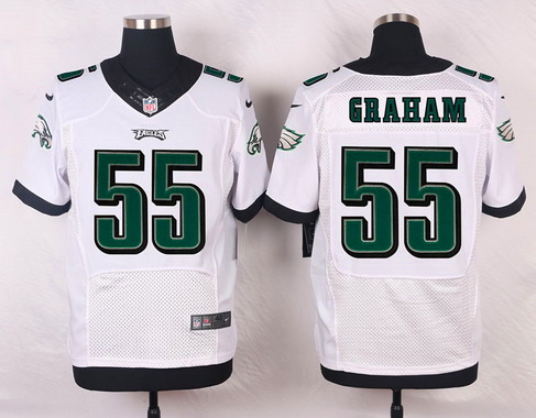 Men's Philadelphia Eagles #55 Brandon Graham White Road NFL Nike Elite Jersey