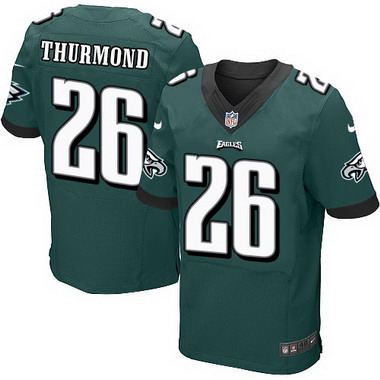 Men's Philadelphia Eagles #26 Walter Thurmond Midnight Green Team Color NFL Nike Elite Jersey