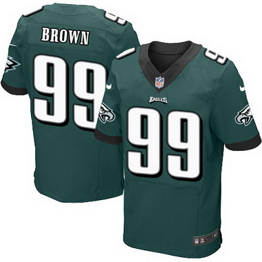 Men's Philadelphia Eagles Retired Player #99 Jerome Brown Midnight Green Elite Jersey
