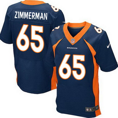 Men's Denver Broncos Retired Player #65 Gary Zimmerman Navy Blue Elite Jersey