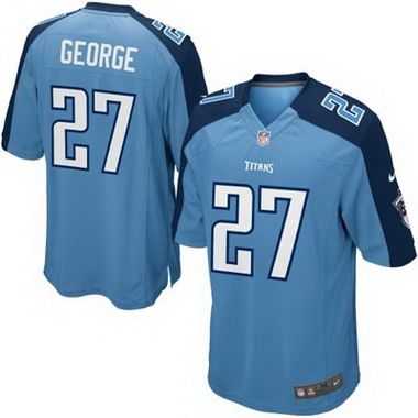 Youth Tennessee Titans #27 Eddie George Light Blue Retired Player NFL Nike Game Jersey