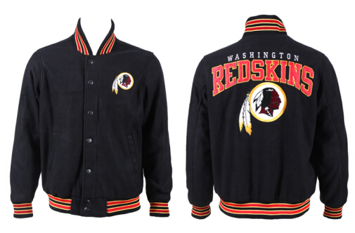 Men's Washington Redskins Black Wool shell Jacket