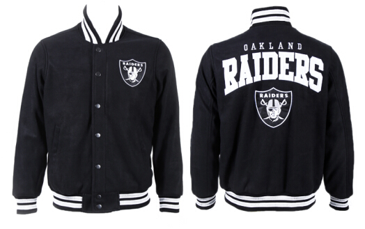 Men's Oakland Raiders Black Wool shell Jacket