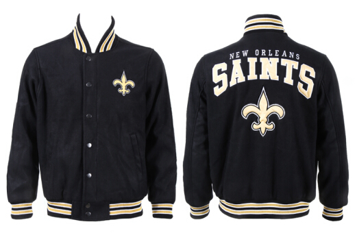 Men's New Orleans Saints Black Wool shell Jacket