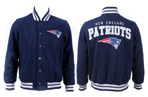 Men's New England Patriots Navy Wool shell Jacket