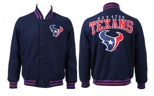 Men's Houston Texans Navy Wool shell Jacket