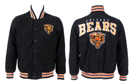 Men's Chicago Bears Black Wool shell Jacket