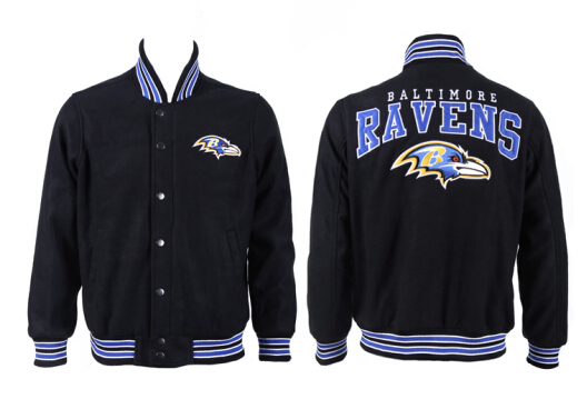 Men's Baltimore Ravens Black Wool shell Jacket