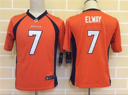 Youth Denver Broncos #7 John Elway 2013 Nike Orange Game Kids Jersey