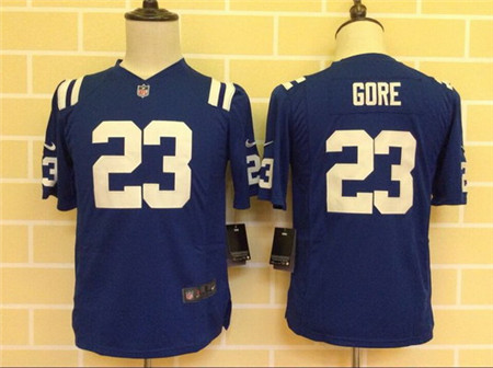 Youth Indianapolis Colts #23 Frank Gore Nike Blue Game Jersey