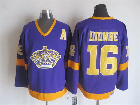 Men's Los Angeles Kings #16 Marcel Dionne 1977-79 Purple CCM Vintage Throwback Jersey