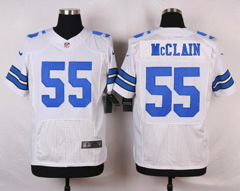 Men's Dallas Cowboys #55 Rolando McClain White Road NFL Nike Elite Jersey