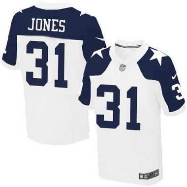 Men's Dallas Cowboys #31 Byron Jones White Thanksgiving Alternate NFL Nike Elite Jersey