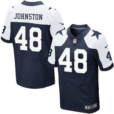Men's Dallas Cowboys #48 Daryl Johnston Navy Blue Thanksgiving Retired Player NFL Nike Elite Jersey 