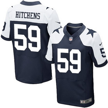 Men's Dallas Cowboys #59 Anthony Hitchens Navy Blue Thanksgiving Alternate NFL Nike Elite Jersey