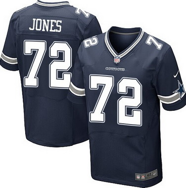 Men's Dallas Cowboys #72 Ed Jones Navy Blue Retired Player NFL Nike Elite Jersey
