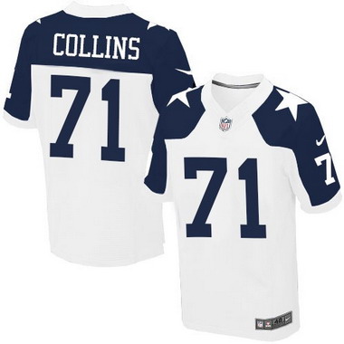 Men's Dallas Cowboys #71 La'el Collins White Thanksgiving Alternate NFL Nike Elite Jersey