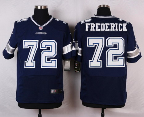 Men's Dallas Cowboys #72 Travis Frederick Navy Blue Team Color NFL Nike Elite Jersey